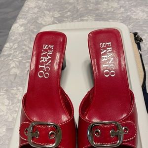 Red 2 1/2 heels cute for summer